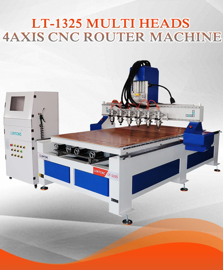 Cheap Price High Spindle Factory Supply 1325 CNC Router Wood Machine 3D Engraving Woodworking Machine 4axis 2030 1325 CNC Router for Cutting Engraving Milling