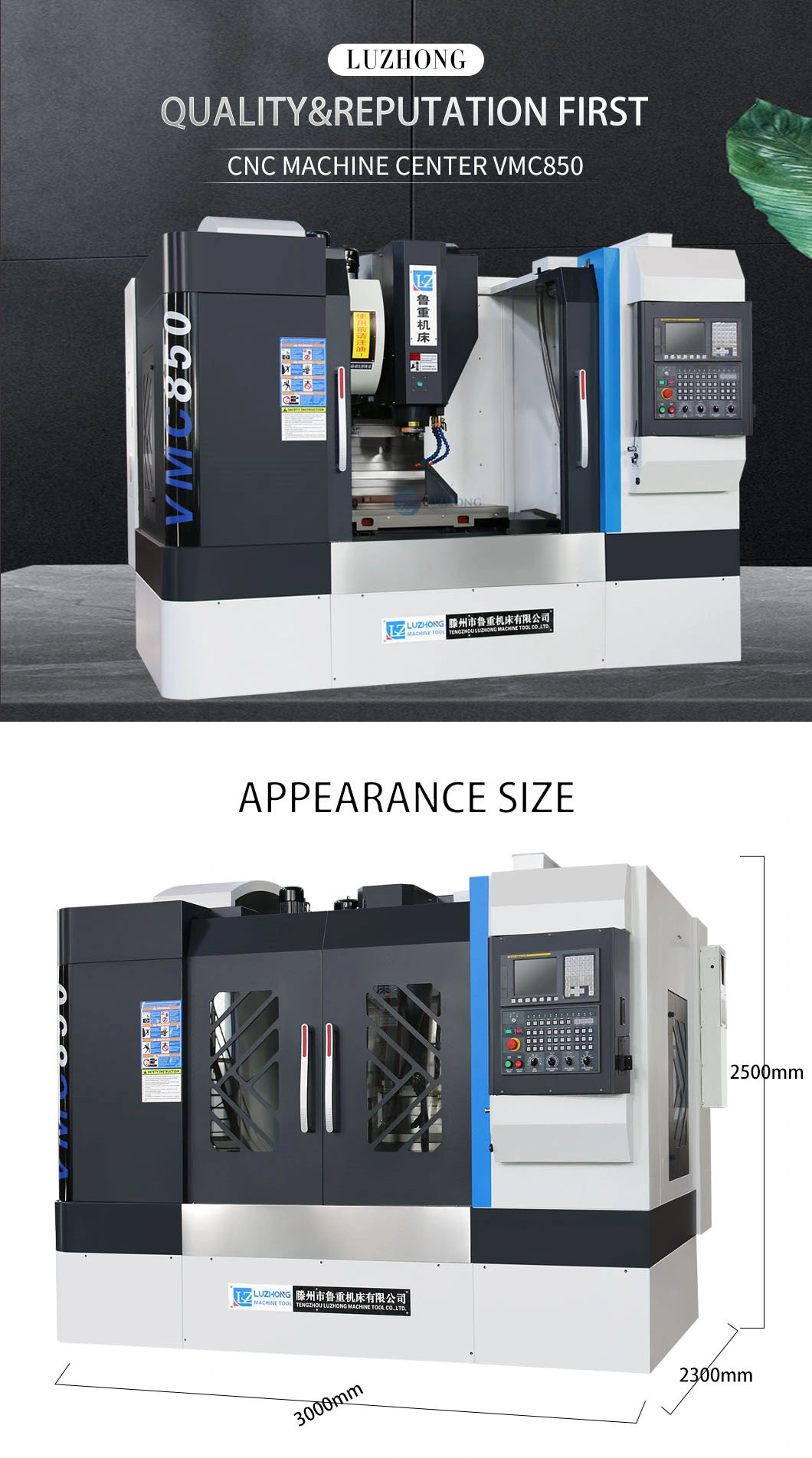 3 Axis Low Cost Machining Center Vmc650/850/1060 Vertical Metal CNC Milling Machine with Price